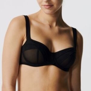 Sz 34C US/INT Black Chantal Thomass Encens Moi Black Underwire Bra